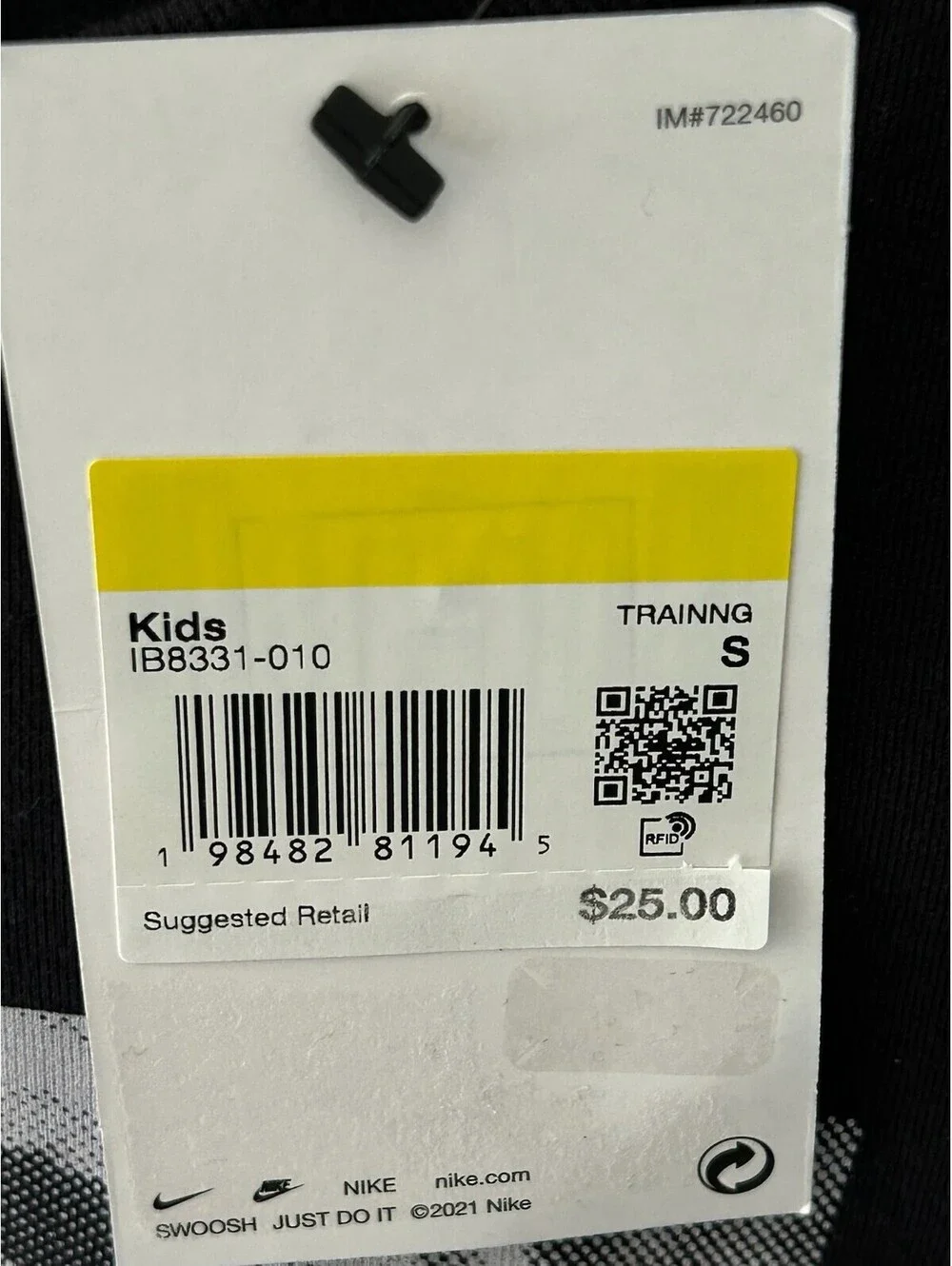 Nike Kids Play Attention Graphic T Shirt Black Size Small NWT Football Tee